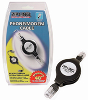 Ziplinq® Retractable Phone & Modem Cable     ZIP-DATA-RJ12