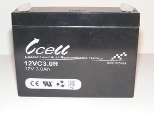 12v 3ah SLA Battery, Rectangular    12VC3.0R-FO-01, battery, batteries