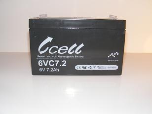 6v 7.2ah SLA Battery                             6VC7.2-FO-01