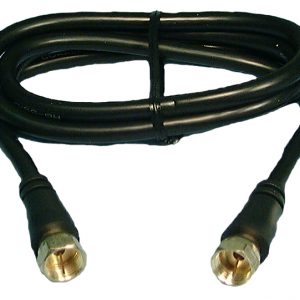 RG59/U VIDEO JUMPER CABLE 1′, GOLD PLATED CONNECTOR, MOLDED,  PHILMORE CBF1G-B