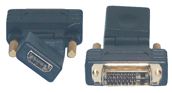 HDMI & DVI Adaptors, Swivel HDMI Female to DVI-D Male