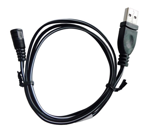 USB Power Cord, USB Male A to 2 Pin Socket, 12"