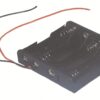 BATTERY HOLDER 4 "AA", 26 AWG WIRE LEADS   ZBH341