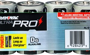 D Industrial Alkaline, Rayovac 6/PK   AL-D GEN, battery, batteries