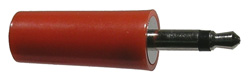 3.5mm Mono Plug, Red, 25mm   24-302-0