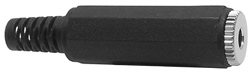 3.5mm Black Plastic Mono Jack, 34mm, 2/pkg     24-354-2