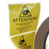 ESD Warning Label, 2" x 2" Reusable, Yellow  500/Roll  7201