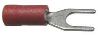 Spade Terminal, Insulated, 22-16 (Red),  #4,  100/pkg       73-132-100