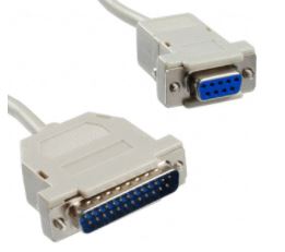 Null Modem Cable, DB9F to DB25M, 2mt        AK125-2