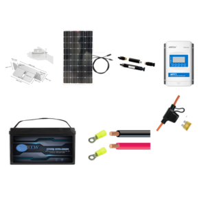 100 Watt 12V Starter Solar Kit with Self-Heated Lithium Battery With Bluetooth Monitoring