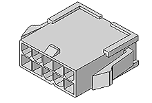 10 Circuit Plug Housing, Dual Row, Panel Mount 39-01-2101