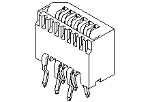 20 Circuit FFC/FPC Connector, Non-ZIF Receptacle, Vertical 52045-2045