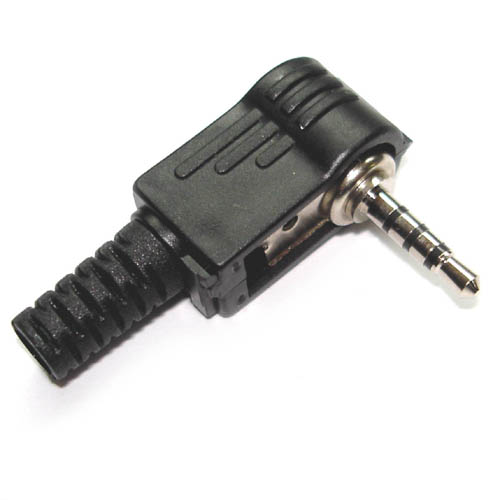 Right Angle Phone Plug, 4 conductor, 2.5mm 70-044