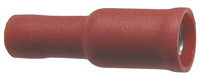 Female Bullet Connector, Fully Insulated, 22-18 (Red), .157", 100/pkg 73-631-100
