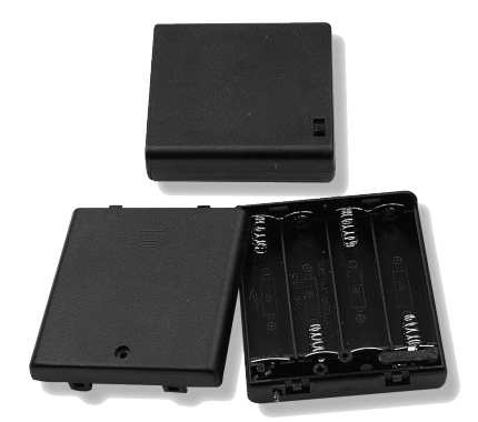Battery Holder, (4) AA Cells with cover