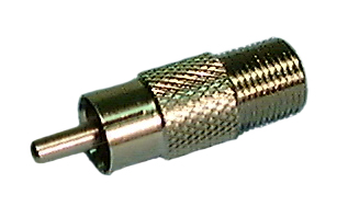 F Female to RCA Male Connector
