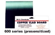 Pre-Sensitized Copper Clad Board, Single Sided, 8" x 12"