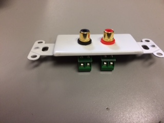 Wallplate Decora 2 RCA JACKS