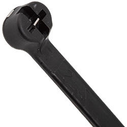 11" 50 lb Metal Pawl Cable Tie - UV Black (Pack of 100)