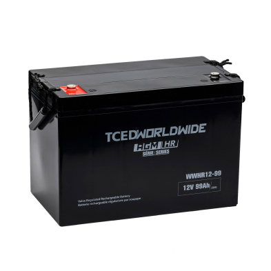 Trans Canada WWHR12-99 AGM 12V Threaded Insert Terminal Sealed Lead Acid Power Backup Battery 99Ah